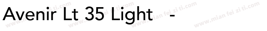 Avenir Lt 35 Light 常规字体转换